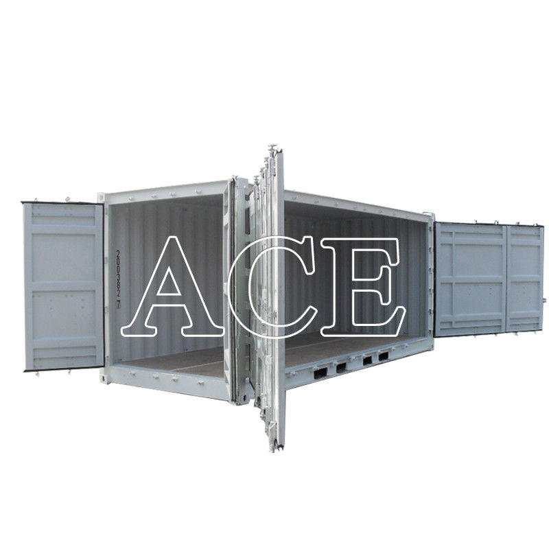 Accès à gauche ou à droite Container latéral ouvert de 20 pieds avec dimensions extérieures de 6058 x 2438 x 2591 mm et grande ouverture de porte