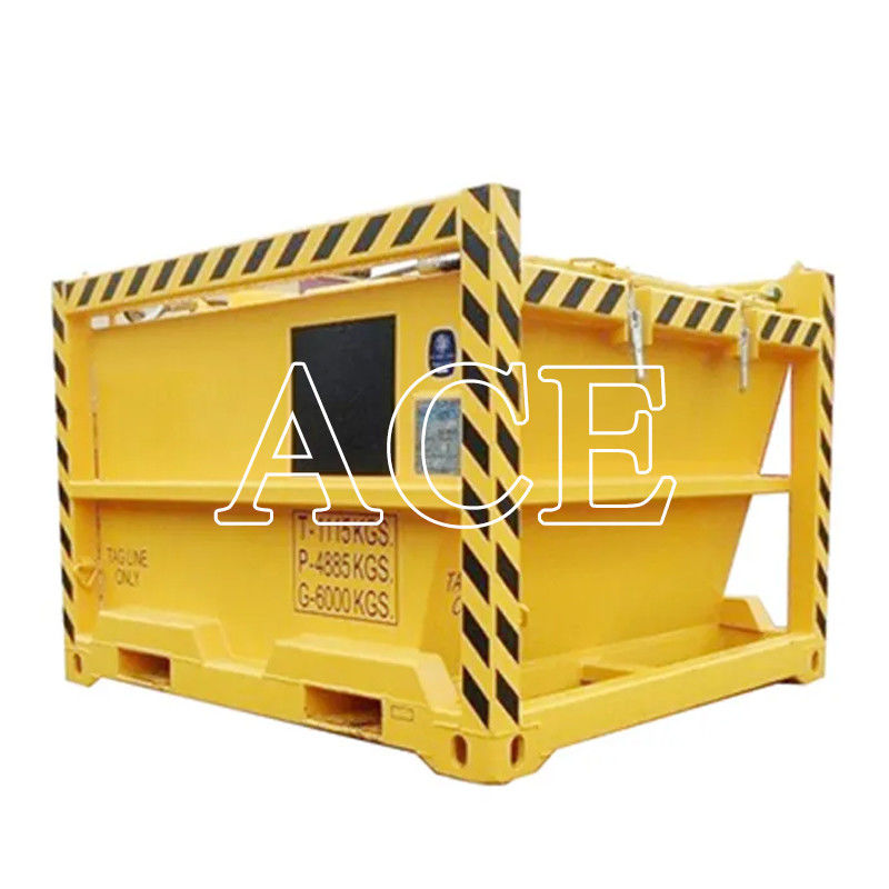 1115KGS Tare Masse de boue de coupe offshore Skip BV Container fermé certifié pour le forage -20 C Conception DNV 2.7-1 Standard