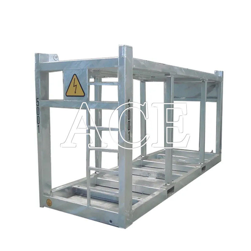 13 pieds 4 mètres DNV 2.7-1 Conteneur offshore galvanisé standard Cadre de levage Skid 45 degrés Angle de balancement