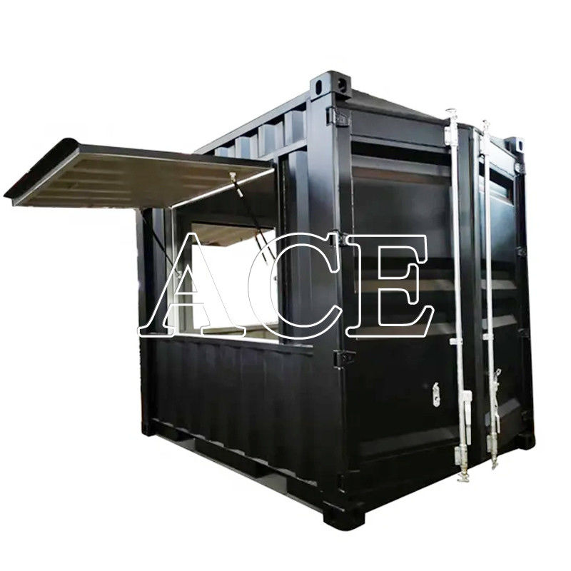 Kiosque 10 pieds Container de livraison Café sur mesure Bar mobile Café magasin avec plancher en contreplaqué