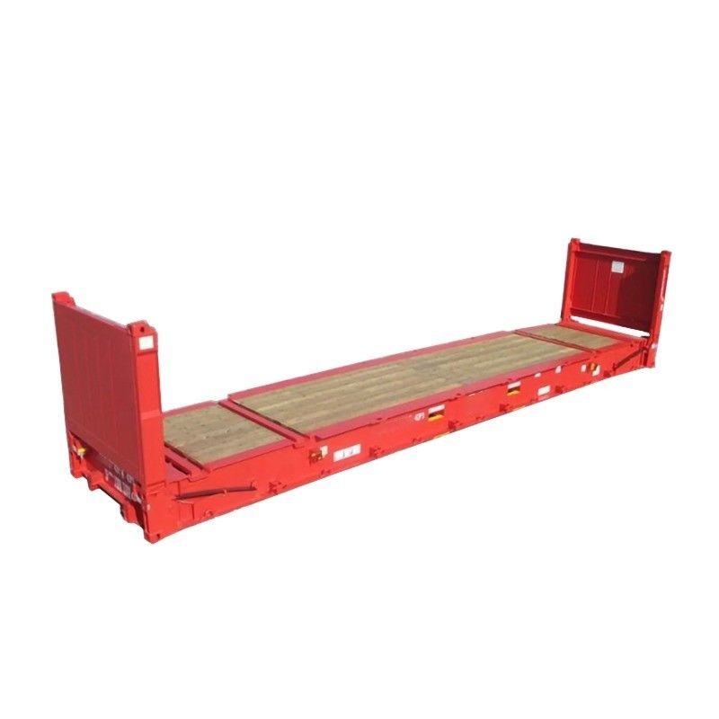 Conteneurs d'expédition à support plat en acier à 40 pieds et 40' en acier corten, avec plancher en contreplaqué et fondement pliable, certifiés CSC