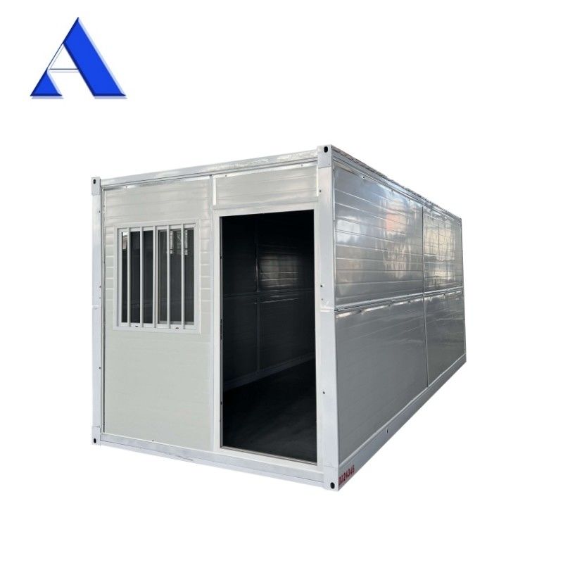 Installation rapide pliable pliable 20ft 6m rack plat maison de conteneurs de stockage avec panneau sandwich