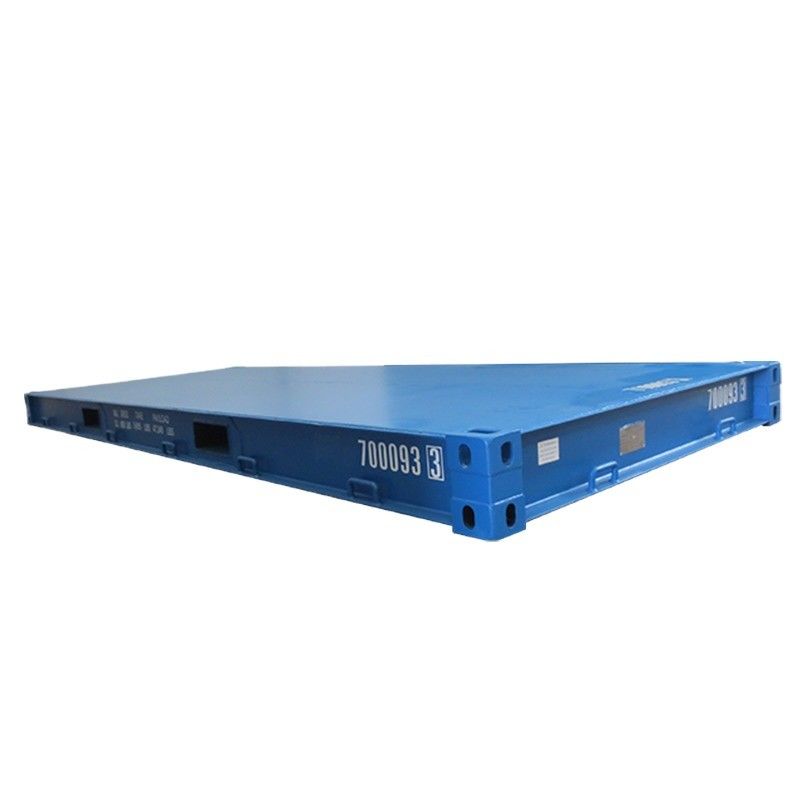 Plateforme de conteneurs de transport maritime à plancher d'acier de 20 pieds lourds pour une charge utile maximale de 45000 kg et une capacité de 30 m3