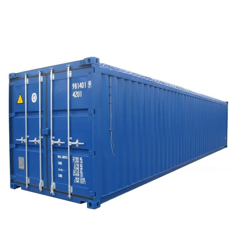Container d'expédition de 40 pieds de haut en PVC couverture de toit en bâtonnet ouverture de haut doux en acier Corten en acier Container à sec vente