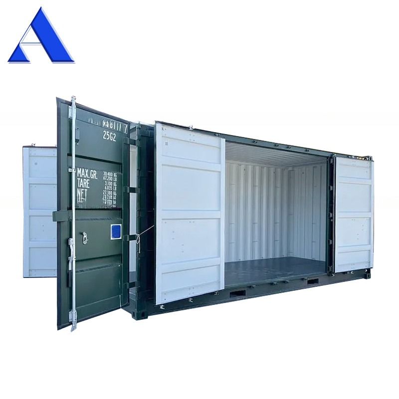 Container d'expédition d'ouverture de porte latérale cube de 20 pieds de haut avec logo personnalisé et joints de porte EPDM