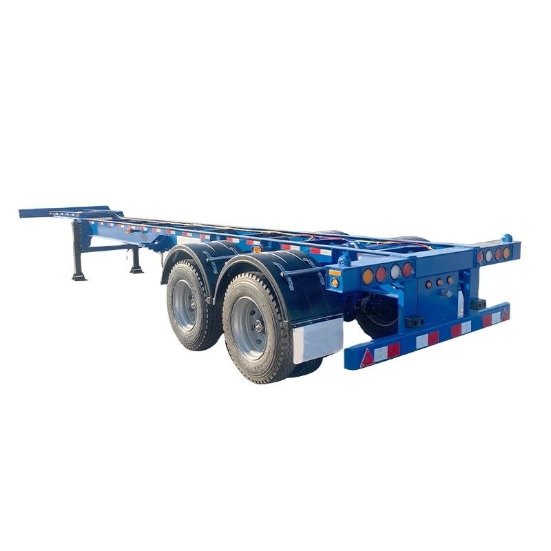 12R22.5 Pneumatique Linglong 2 essieu 40 pieds 20 pieds châssis de transport avec col d'oie squelette cadre de camion semi-remorque conteneur