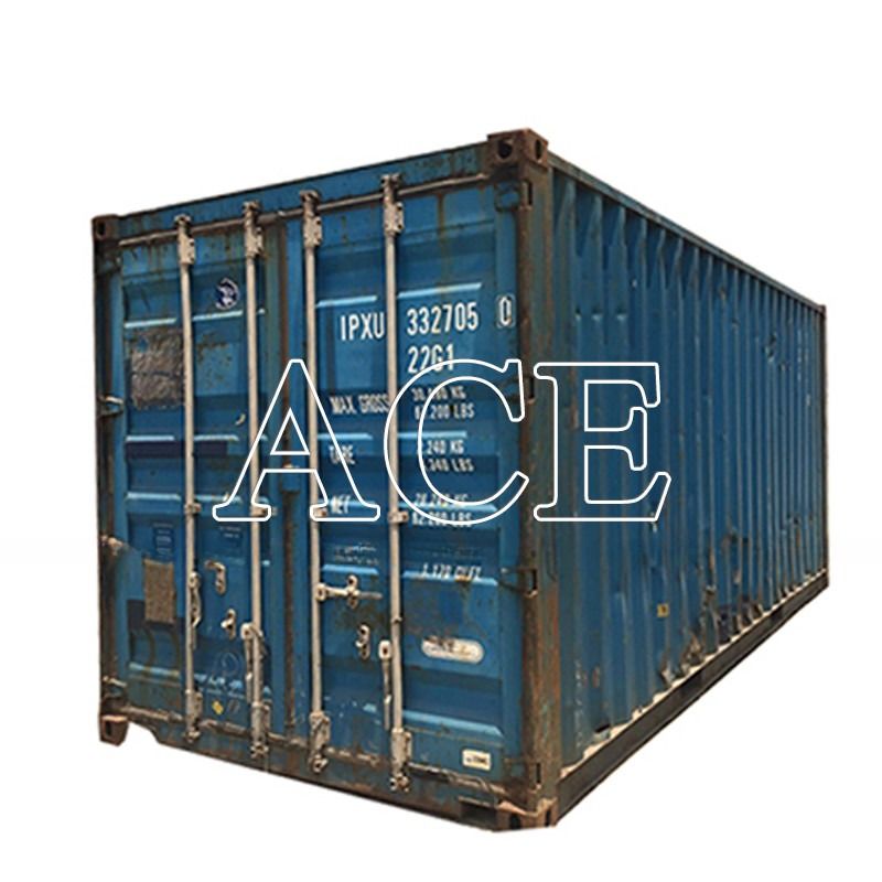 Cargo de stock chinois de 20 pieds d'épaisseur Containers d'expédition d'occasion Dimensions internes 5.899 x 2.352 x 2.393M 10 ans